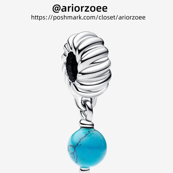 Pandora Turquoise-colored Dangle Charm - Picture 1 of 2